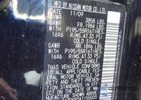 2010 Nissan Cube 1.8 Krom from USA, damaged, VIN JN8AZ2KR3AT155020